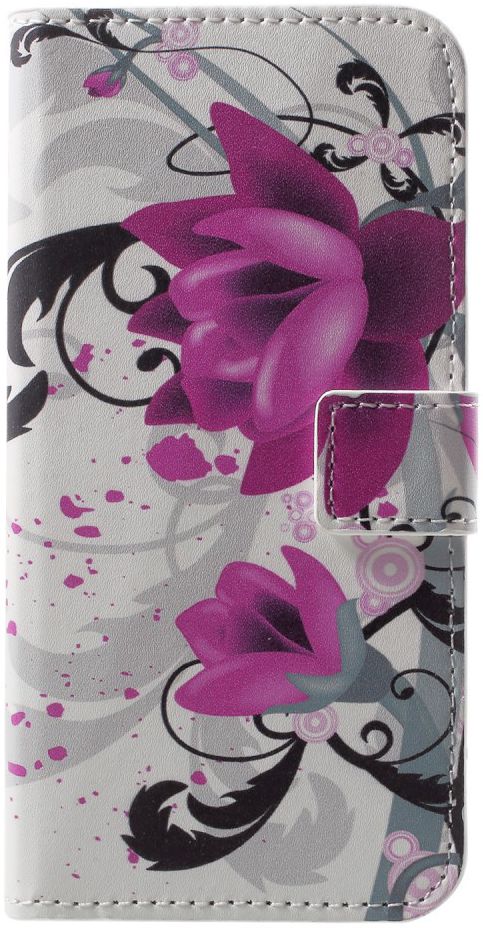 Huawei P20 Lite Portemonnee Hoesje met Print Roos afbeelding 1