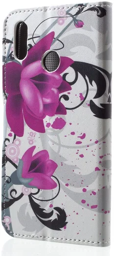 Huawei P20 Lite Portemonnee Hoesje met Print Roos afbeelding 7