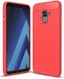 Samsung Galaxy A8 (2018) Geborsteld TPU Hoesje Rood afbeelding 1