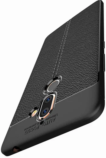Nokia 7 Plus Rugged Armor Brushed TPU Hoesje Zwart afbeelding 12
