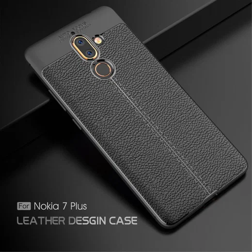 Nokia 7 Plus Rugged Armor Brushed TPU Hoesje Zwart afbeelding 15