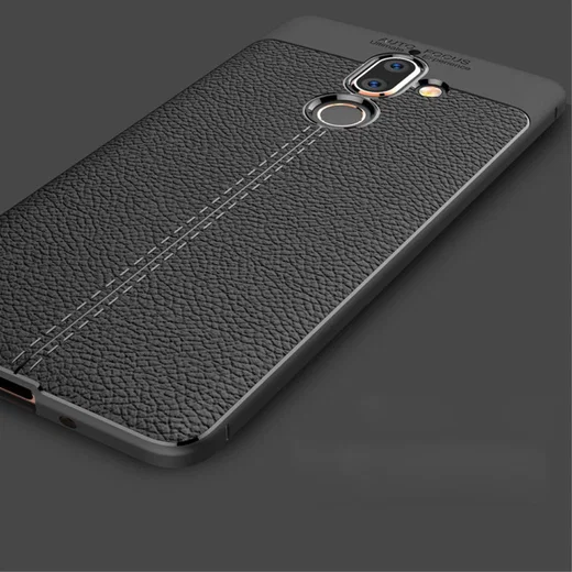 Nokia 7 Plus Rugged Armor Brushed TPU Hoesje Zwart afbeelding 18