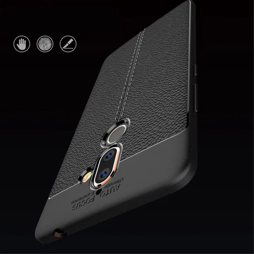 Nokia 7 Plus Rugged Armor Brushed TPU Hoesje Zwart afbeelding 24