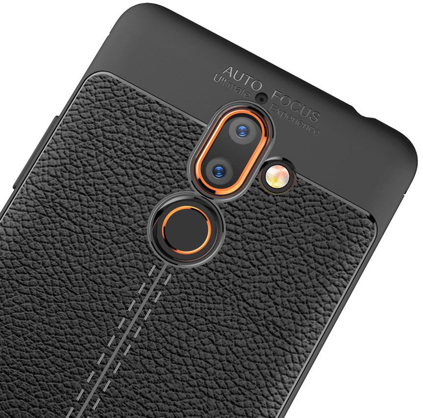 Nokia 7 Plus Rugged Armor Brushed TPU Hoesje Zwart afbeelding 7