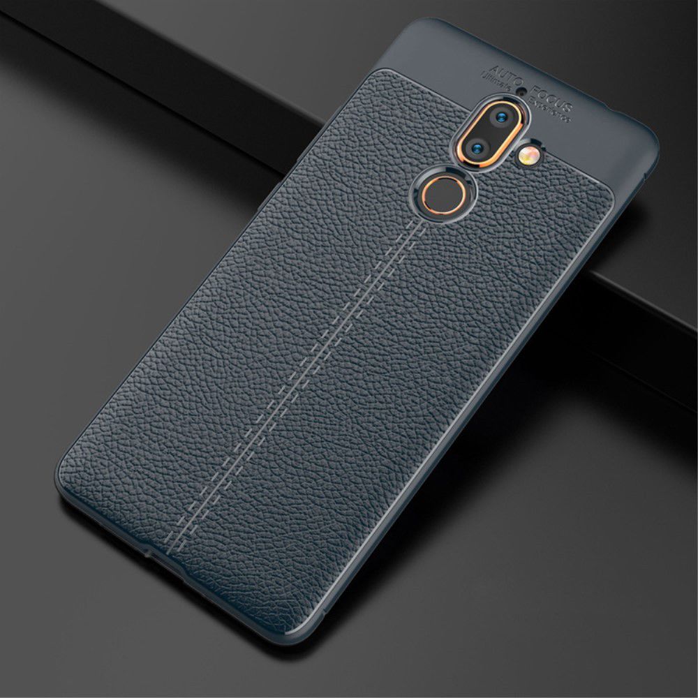 Nokia 7 Plus Rugged Armor Brushed TPU Hoesje Blauw afbeelding 3
