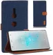 Sony Xperia XZ2 Denim Portemonnee Hoesje Blauw afbeelding 10