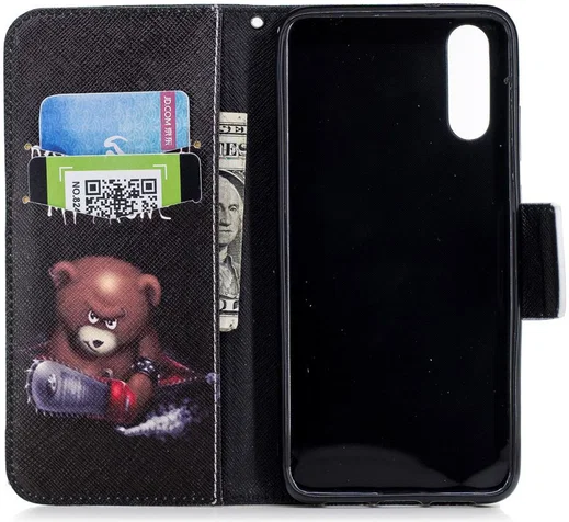 Huawei P20 Portemonnee Hoesje met Teddy Print afbeelding 6