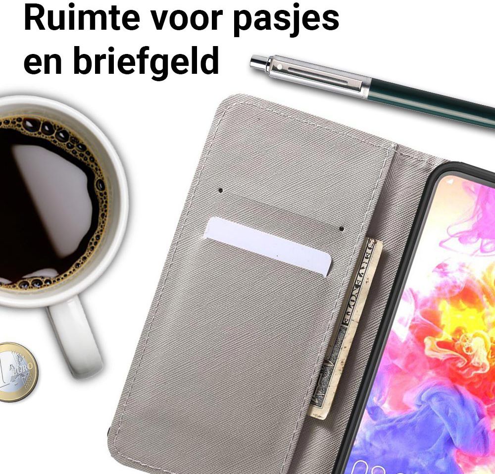 Huawei P20 Pro Portemonnee Hoesje Print Don't Touch My Phone afbeelding 3