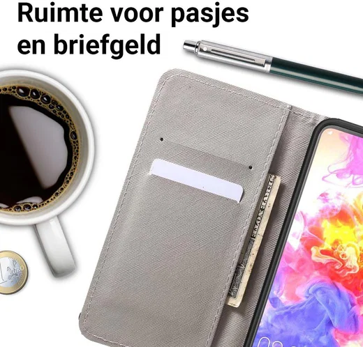 Huawei P20 Pro Portemonnee Hoesje Print Don't Touch My Phone afbeelding 3