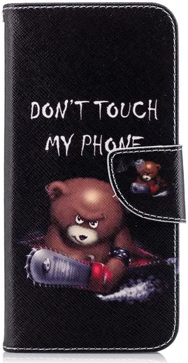 Motorola Moto G6 Portemonnee Hoesje met Teddy Print afbeelding 1