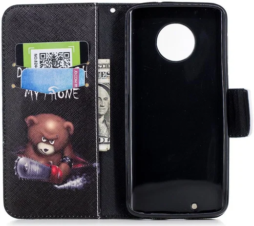 Motorola Moto G6 Portemonnee Hoesje met Teddy Print afbeelding 7