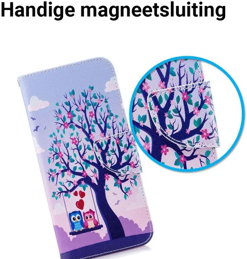 Motorola Moto G6 Portemonee Hoesje met Boom Print afbeelding 4