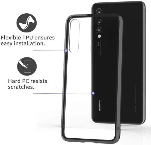 Huawei P20 Pro Hoesje Armor Backcover Zwart afbeelding 3