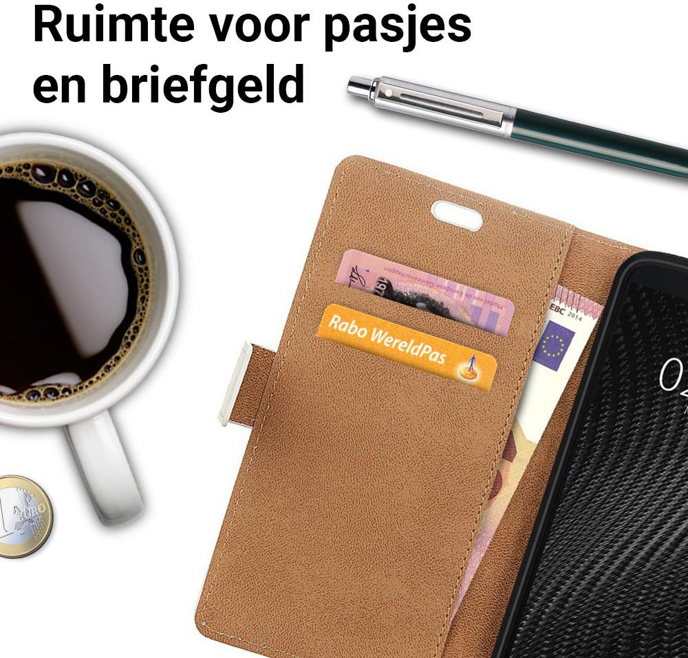 Motorola Moto G6 Plus Portemonnee Hoesje Print Hartballon afbeelding 3