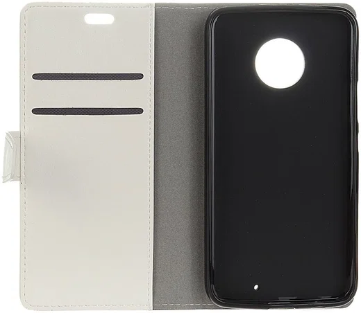 Motorola Moto G6 Plus Hoesje met Kaarthouder Wit afbeelding 7