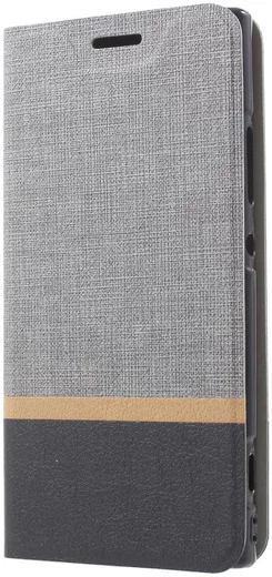 Sony Xperia XA2 Linnen Portemonnee Hoesje Grijs afbeelding 4