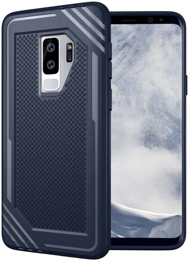 Samsung Galaxy S9 Plus TPU Hoesje Extra Grip Blauw afbeelding 1