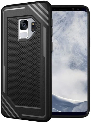 Samsung Galaxy S9 TPU Hoesje Extra Grip Zwart afbeelding 1