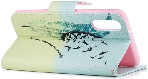 Huawei P20 Portemonnee Hoesje met Veer Print afbeelding 10