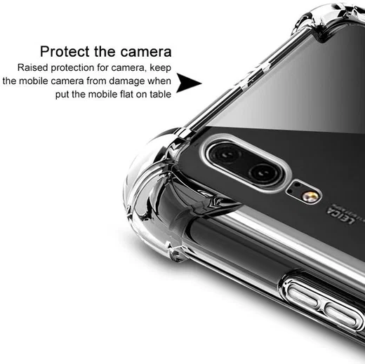IMAK Huawei P20 Hoesje TPU met Screenprotector Transparant afbeelding 6