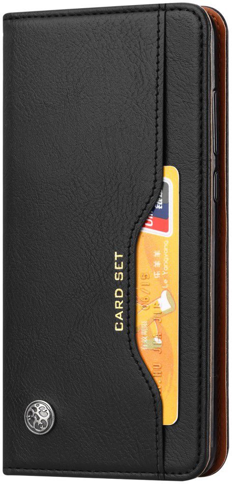Huawei P20 Luxe Portemonnee Hoesje Zwart afbeelding 2