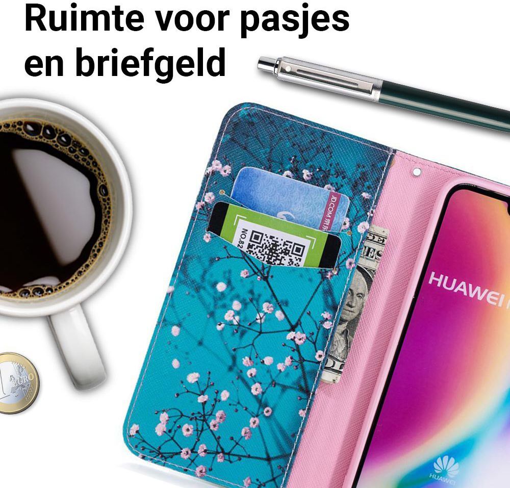 Huawei P20 Lite Portemonnee Hoesje met Winter Print afbeelding 3