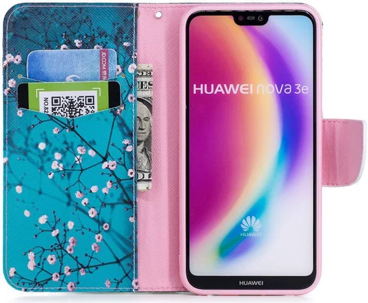 Huawei P20 Lite Portemonnee Hoesje met Winter Print afbeelding 2
