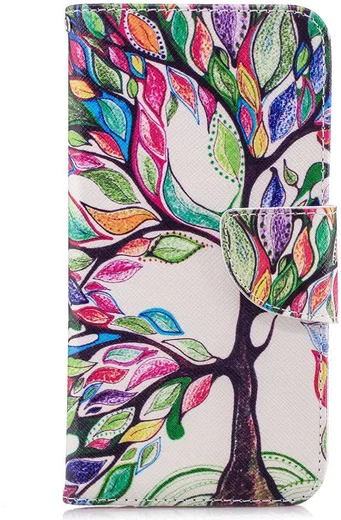 Huawei P20 Lite Portemonnee Hoesje met Tree Print afbeelding 1
