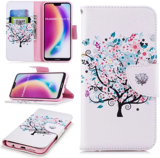 Huawei P20 Lite Portemonnee Hoesje met Lente Print afbeelding 8