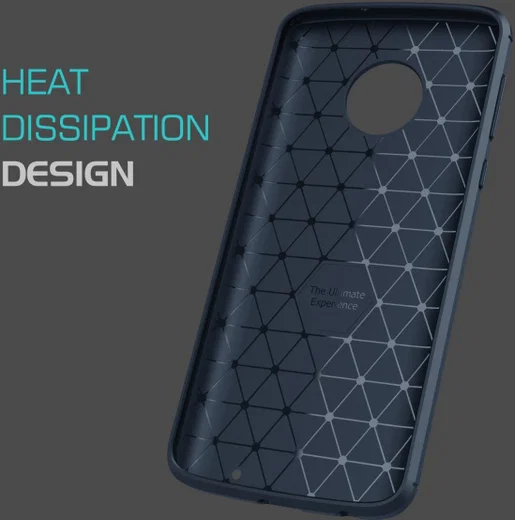 Motorola Moto G6 Plus Geborsteld TPU Hoesje Blauw afbeelding 8