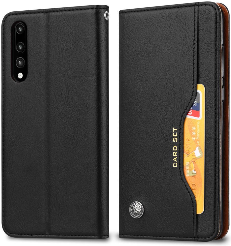 Huawei P20 Pro Luxe Portemonnee Hoesje Met Kaarthouder Zwart afbeelding 3