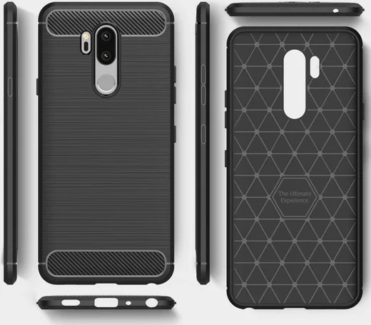 LG G7 Geborsteld TPU Hoesje Zwart afbeelding 10