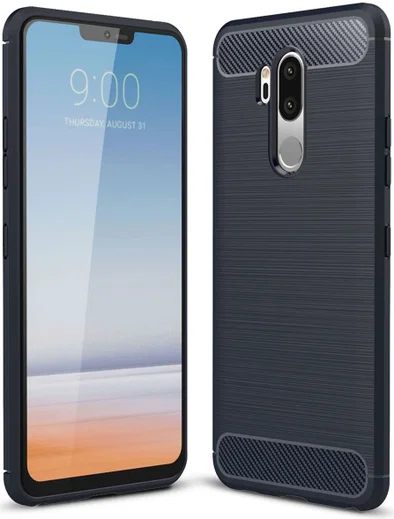LG G7 Geborsteld TPU Hoesje Blauw afbeelding 1