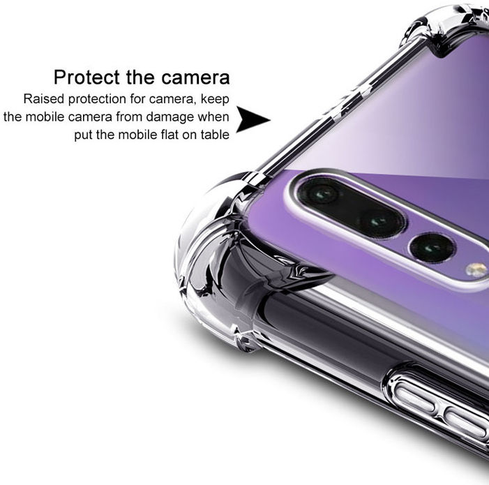 IMAK Huawei P20 Pro Hoesje TPU met Screenprotector Metaal Zwart afbeelding 5
