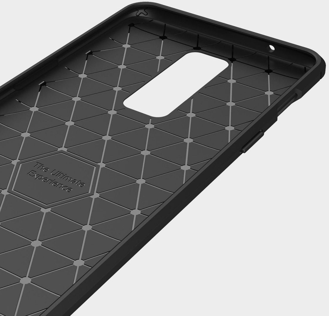 OnePlus 6 Geborsteld TPU Hoesje Zwart afbeelding 6