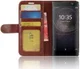 Sony Xperia XA2 Lederen Portemonnee Hoesje Bruin afbeelding 4