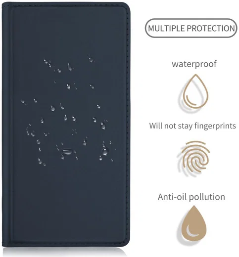 Sony Xperia L2 Flip Hoesje met Kaart Houder Donker blauw afbeelding 4