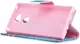 Sony Xperia XA2 Lederen Portemonnee Hoesje met Pink Flowers Print afbeelding 4