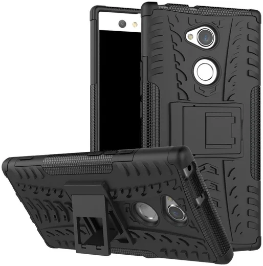 Sony Xperia XA2 Ultra Robuust Hybride Hoesje Zwart afbeelding 1