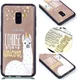 Samsung Galaxy A8 (2018) Hybrid Armor Back Cover met Quote Print afbeelding 3