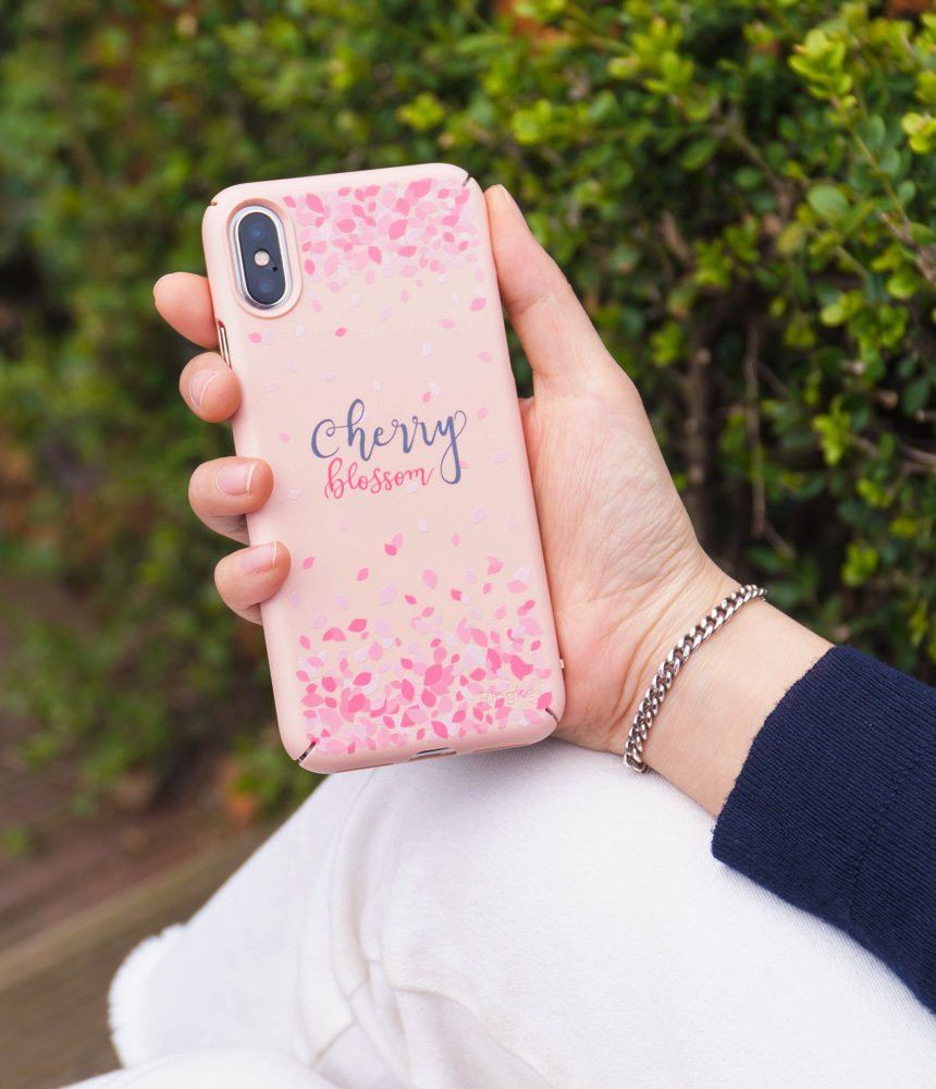 Ringke Design Slim Apple iPhone X Cherry Blossom Peach Pink afbeelding 9
