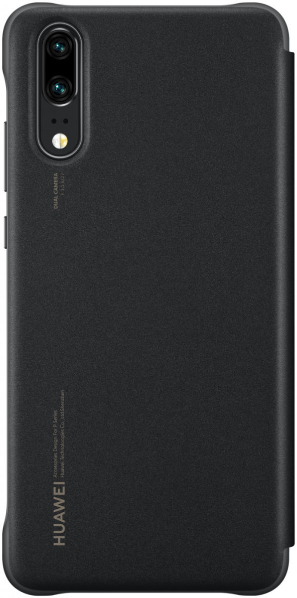 Huawei P20 Originele Flip Cover Zwart afbeelding 4