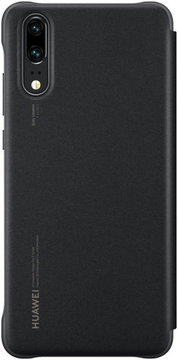Huawei P20 Originele Flip Cover Zwart afbeelding 4