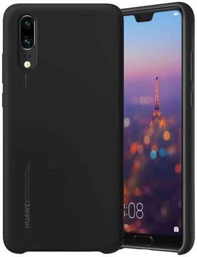 Huawei P20 Originele Silicon Case Zwart afbeelding 1