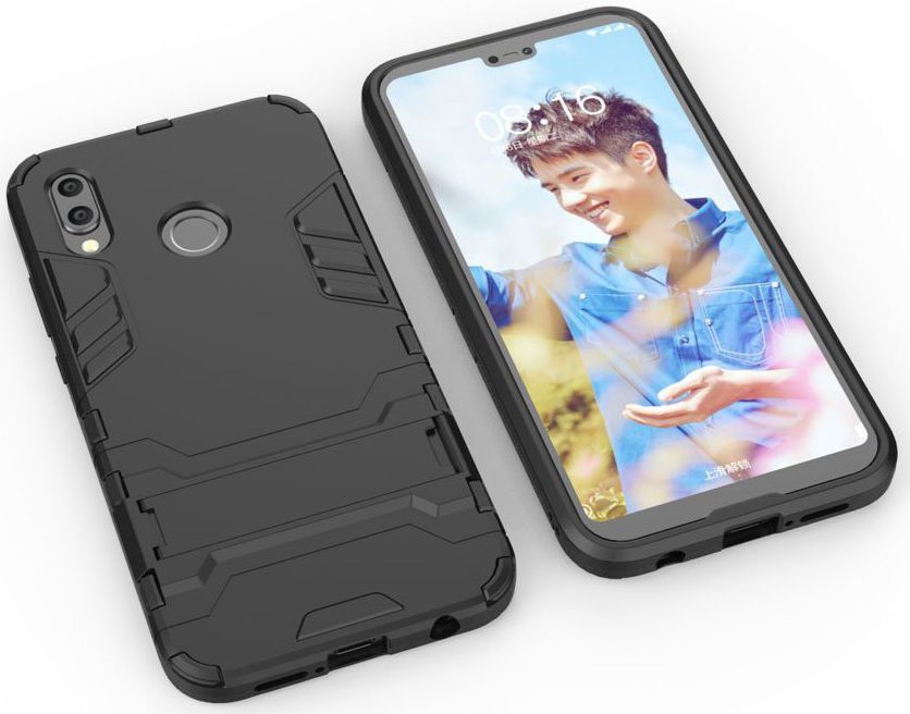 Hybride Huawei P20 Hoesje met Stand Zwart afbeelding 3