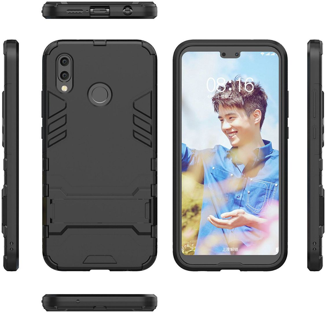 Hybride Huawei P20 Hoesje met Stand Zwart afbeelding 4