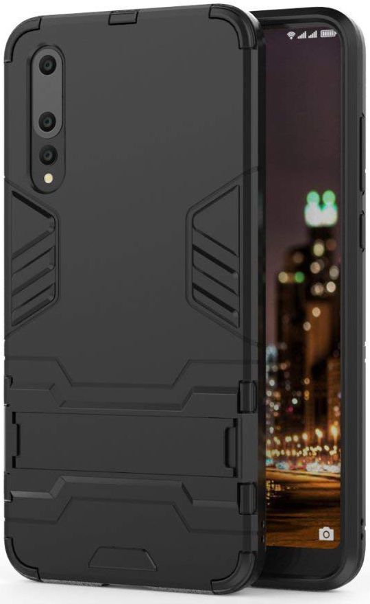 Hybride Huawei P20 Hoesje met Stand Zwart afbeelding 2