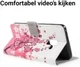 Samsung Galaxy A8 2018 Wallet Case Hoesje met Print bloesems afbeelding 6