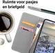 Samsung Galaxy A8 2018 Wallet Case Hoesje met Print bloesems afbeelding 4