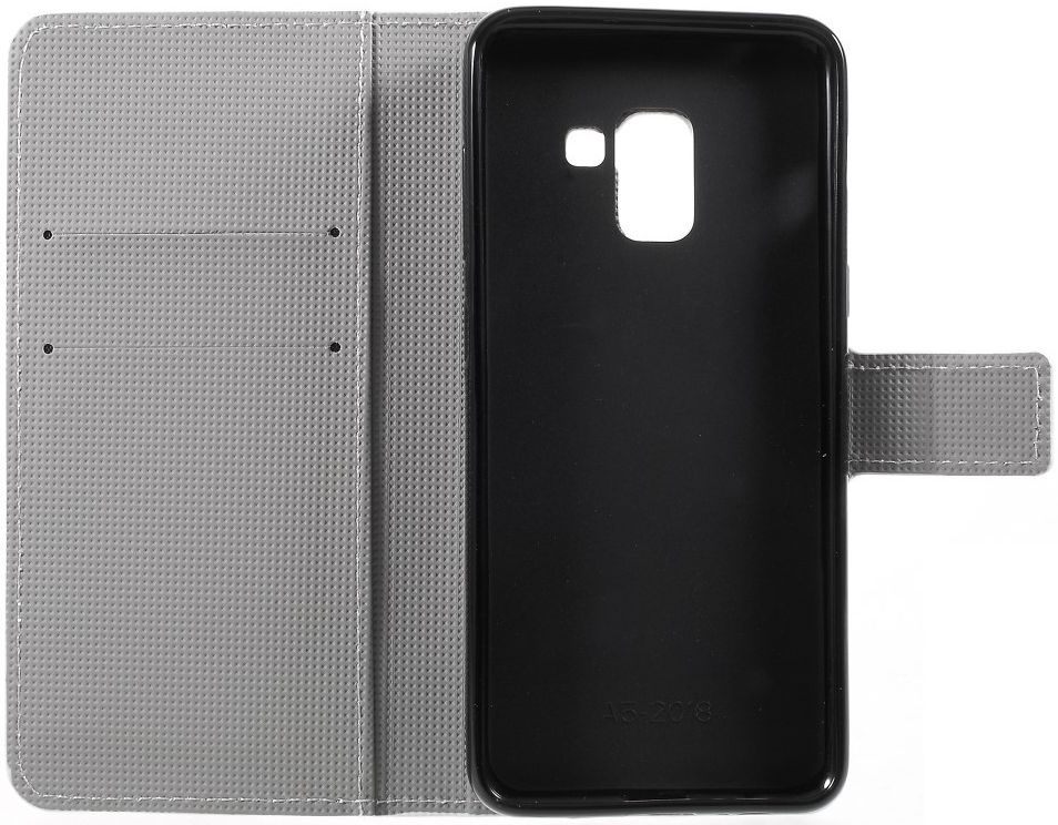 Samsung Galaxy A8 2018 Wallet Case Hoesje met print vlinder afbeelding 11